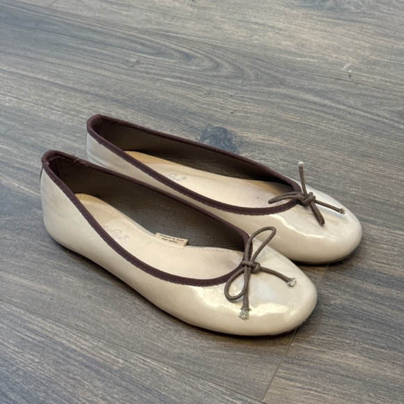 Japanese Leather Bow Ballerinas Woman Bow Knot Loafer Shoes Apricot Size US 6 - Picture 13 of 17